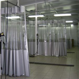 Штора для автомойки с прозрачной вставкой, размер 2х5м